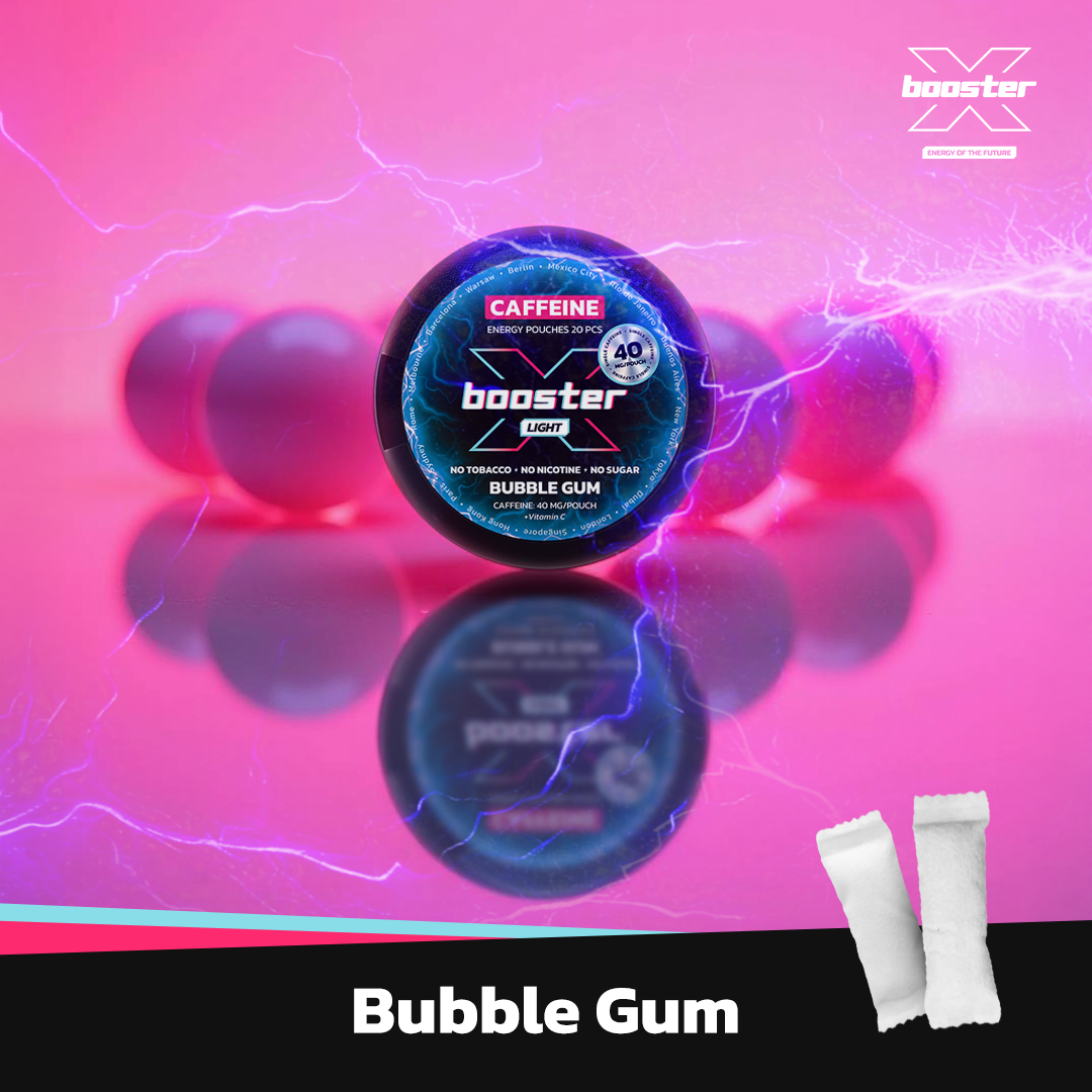 X-Booster Bubble Gum energy pouches