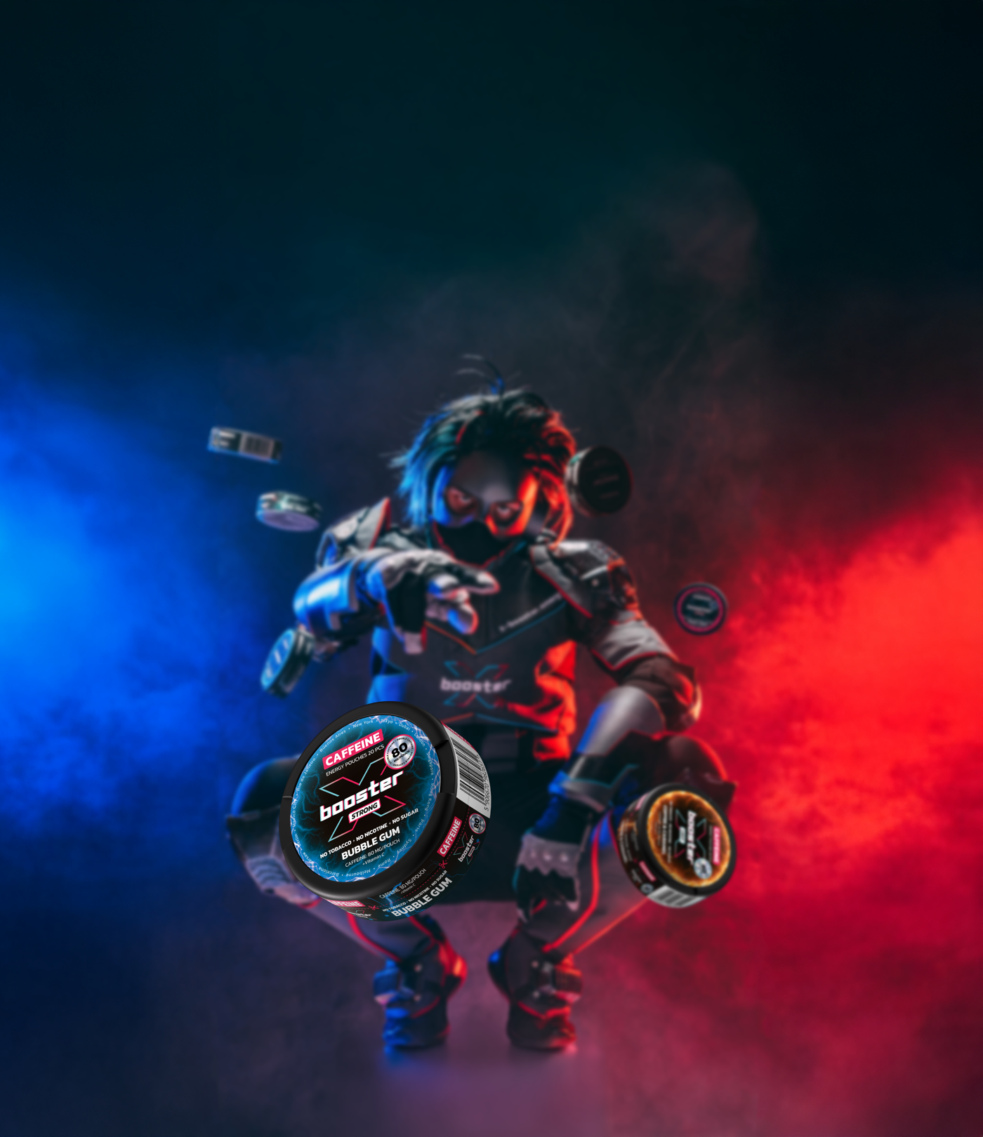 X-Booster hero — caffeine energy pouches